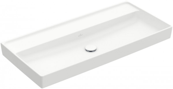 Villeroy & Boch Collaro meubelwastafel 100x47cm zonder overloop zonder kraangaten ceramic+ stone white 4A33A3RW