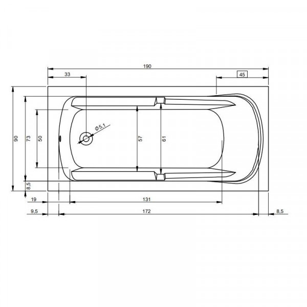 Riho Whirlpool Rechthoekig Future 900x800x1900mm Wit