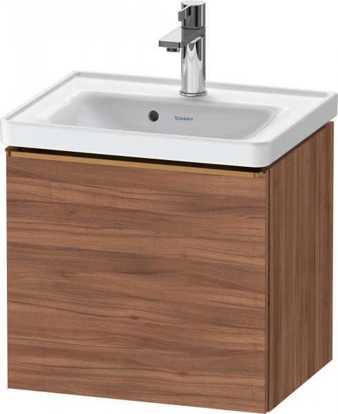 Meuble Lave-Mains Duravit D-Neo tiroir poignée bronze 484mm Noyer naturel DE4248004790000