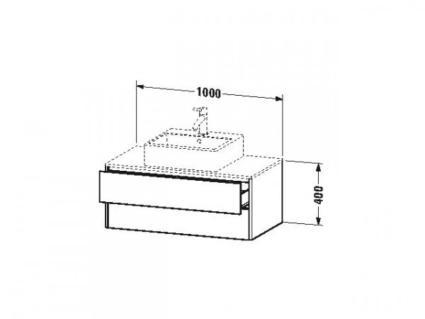 Duravit Wastafelmeubel XSquare 400x548mm