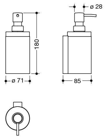 Hewi Zeepdispenser Wand System 900