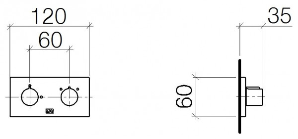 Villeroy en Boch Symetrics xGATE Mengkraan met debietregeling voor wandmontage (36325980)