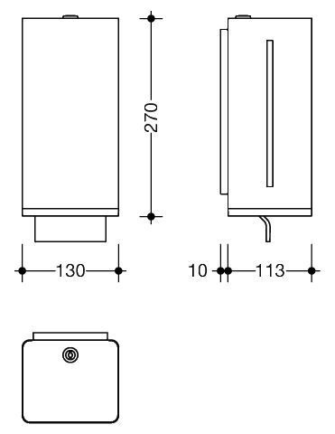 Hewi Zeepdispenser Wand Wit