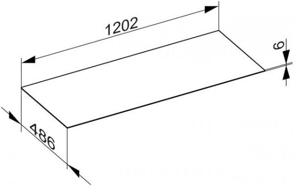 Wastafelblad Keuco Edition 90, 1202 mm Satijn Wit