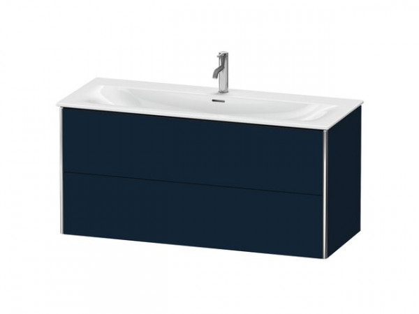 Meuble Pour Lavabo Encastrable suspendu Duravit XSquare pour 234412 Bleu nuit satiné mat 1210 mm XS432609898