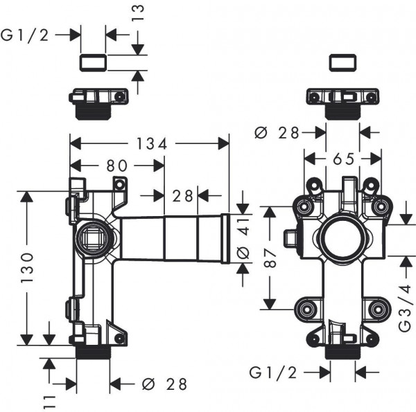 Axor Inbouw afsluitklep 45770180