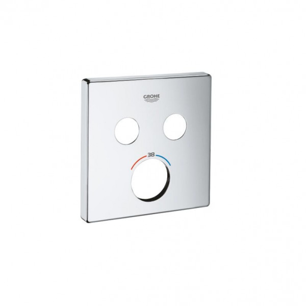Rosace Grohe pour thermostat encastré SmartControl 2 boutons-poussoirs Chromé 49039000