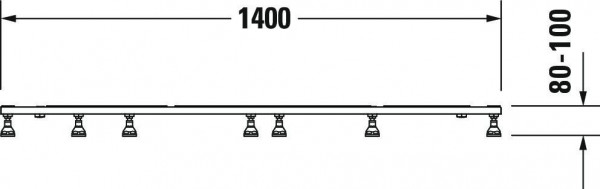 Douchebak Poot Duravit Stonetto 1000x1400mm