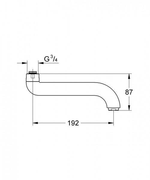 Grohe Kraanuitloop voor Europlus E thermostaat 42132000