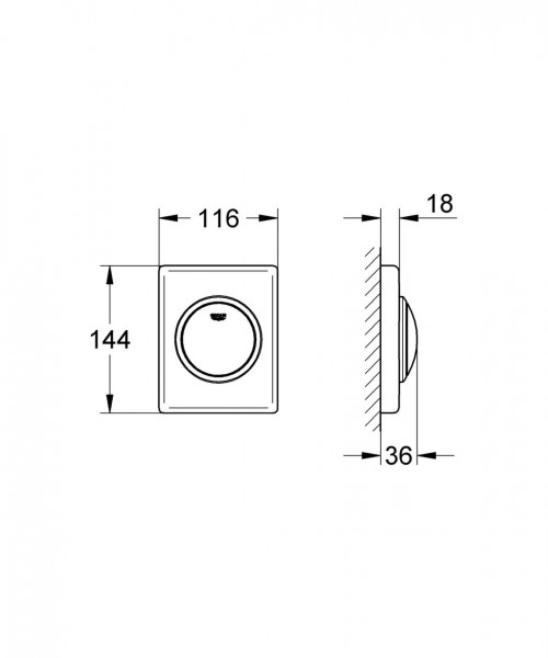 Grohe Bedieningspaneel Toilet Skate 38595000