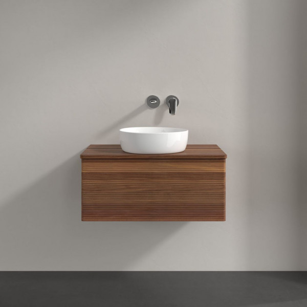 Wastafelmeubel Voor Opzet Waskom Villeroy en Boch Antao 800x360x500mm Warm Walnut