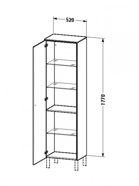 Duravit Hoge Badkamerkast Brioso 1770x360mm