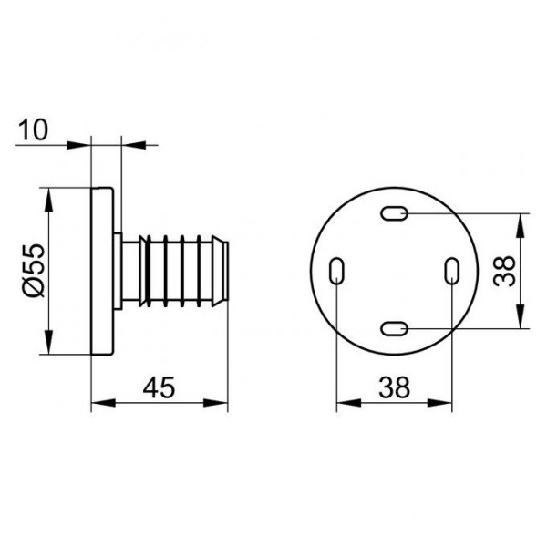 Keuco Douchemontage Plan Ø55x45x10mm