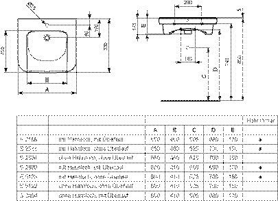 Ideal Standard Contour 21 Wastafel H19.5xD54.5cm 45cm 0 kraangaten rechthoek Keramiek Wit E512201