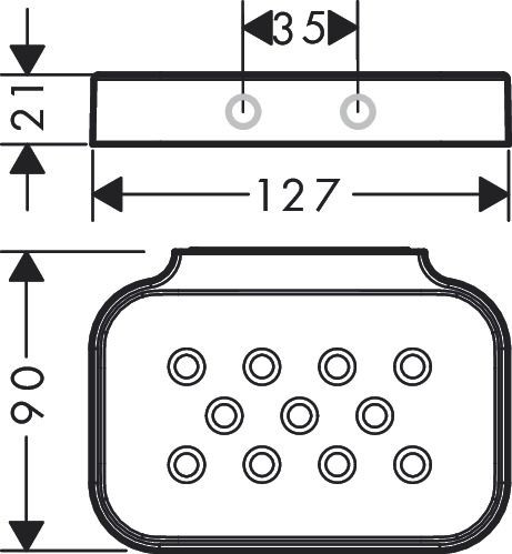 Zeepbakje Aan De Muur Axor Universal Circular 127x21mm Nickel