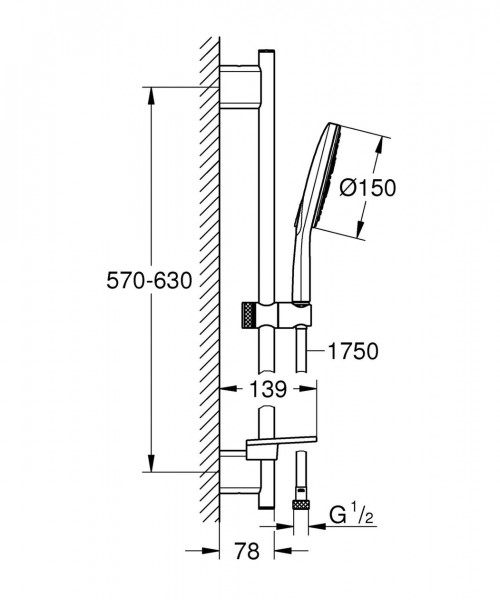 Grohe Doucheset Rainshower SmartActive 150