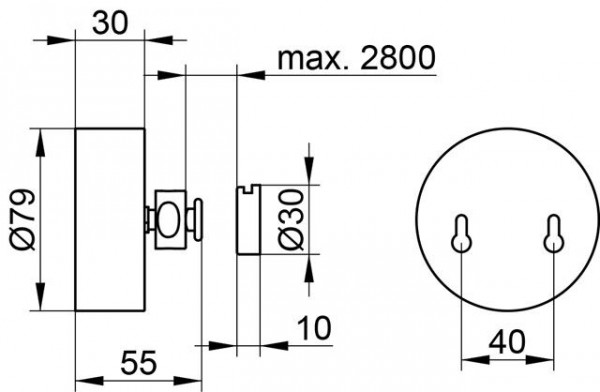 Handdoekenrek Keuco Plan Fil machine 280m wandhouder 04979070001