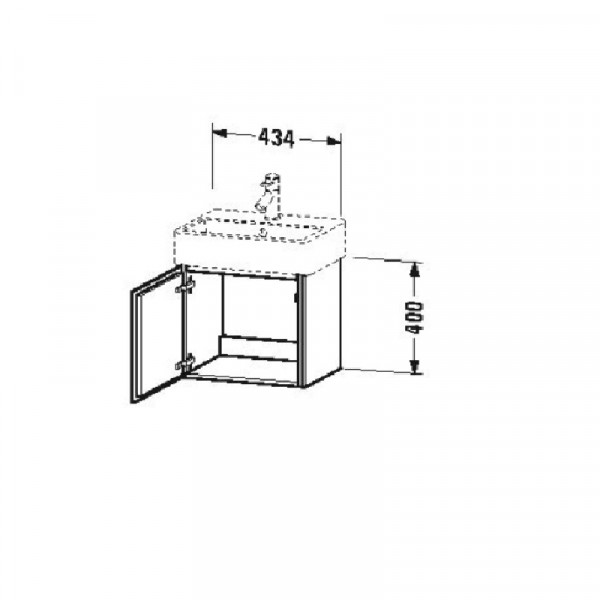 Duravit Wastafelmeubels L-Cube voor 072445 400x434x341mm