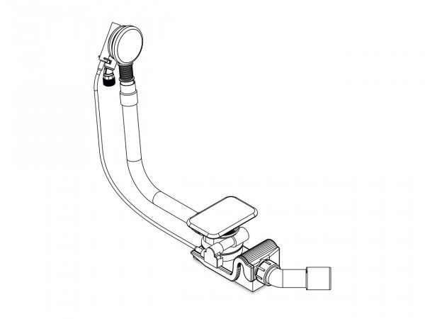 Kaldewei Speciaal afvoer- en overloopgarnituur model KA4061 Asymmetric Duo (687772060)