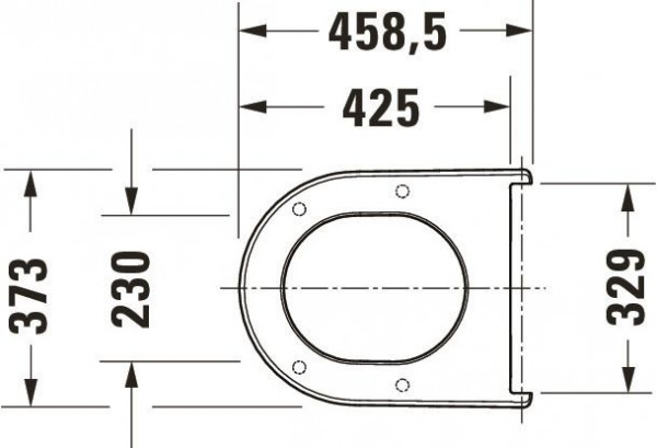 Toiletbril D Vorm Duravit Soleil by Starck 458mm 458x383x Wit