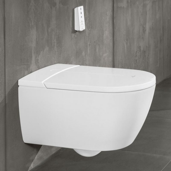 WC Japonais Villeroy et Boch ViClean-I100 sans rebord Blanc Alpin CeramicPlus V0E100R1