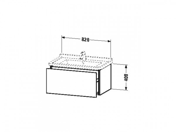 Duravit Wastafelmeubels L-Cube voor 030480 469x820x408mm