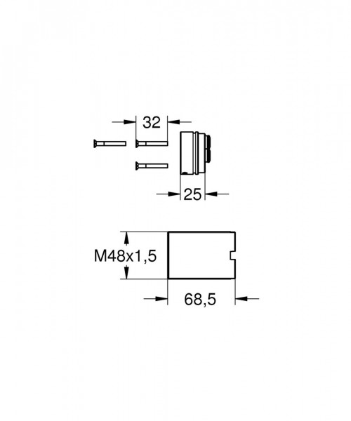 Grohe Verlengset 25mm 46901000