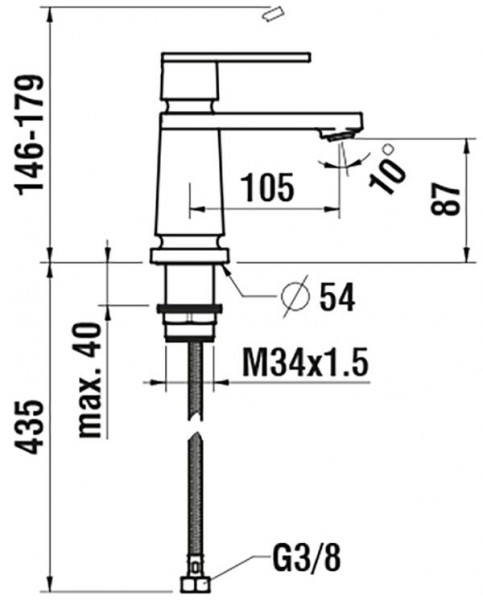 1 Gats Mengkraan Laufen THE NEW CLASSIC zonder afvoerinzet 105mm Chroom