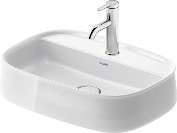 Opbouw Wastafel Duravit Zencha gemalen, 1 gat, Wondergliss 550mm Wit