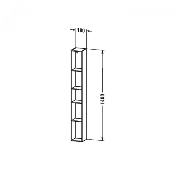 Duravit L-Cube Rekelement (verticaal) 180 x 180 mm (LC12060)