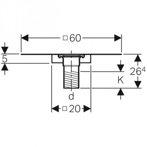 Geberit Vavoor barrièreverbinding d110 (359147001)