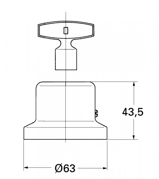 Grohe Badkamerkapje Universeel Dop met dopsleutel 6466000