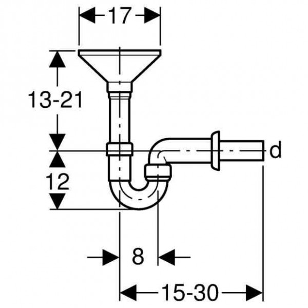 Geberit Uitlaatbocht d50 Universal (152393111)