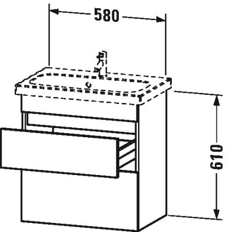 Duravit Wastafelmeubel DuraStyle voor 233763 368x580x610mm