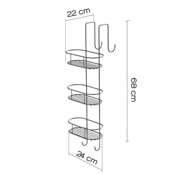 Gedy Shower Caddy G-TITO 680x240x220mm Chroom