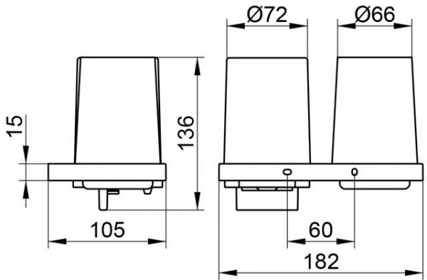 Keuco Tandenborstelhouder Edition 11 Dubbele glashouder + dispenser