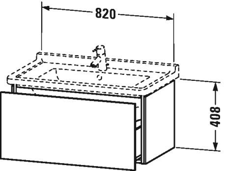 Duravit Wastafelmeubels L-Cube voor 030480 469x820x408mm