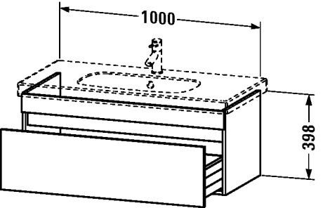 Duravit Wastafelmeubel DuraStyle voor 034210 453x1000x398mm