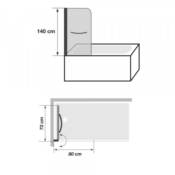 Kinedo AQUALIFT Badwand Chromen handvat en handdoekhouder, 1100mm Wit Profiel