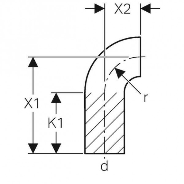 Geberit Uitlaatbocht 90 ° d75 PE (365055161)