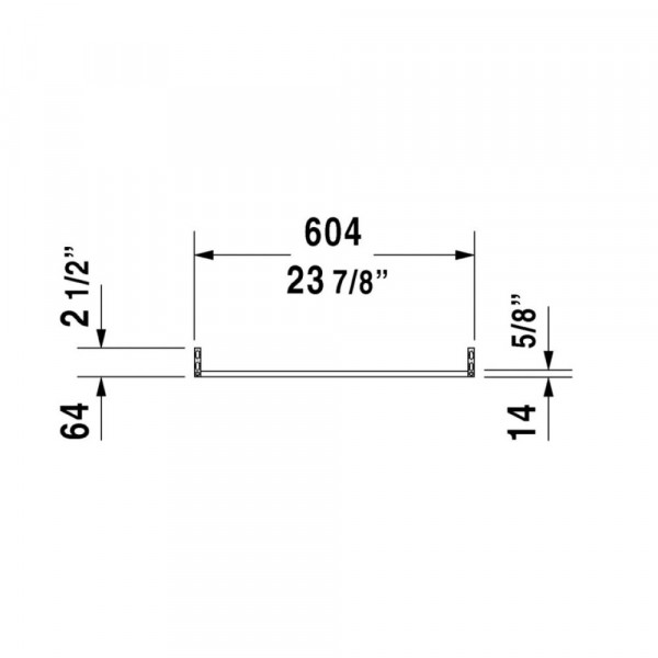 Duravit Handdoekenrek D-Code 604mm 30321000