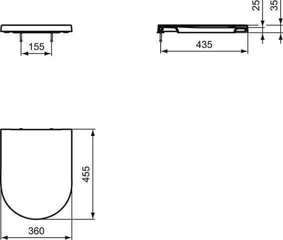 Ideal Standard Ronde WC Bril BLEND CURVE Wit