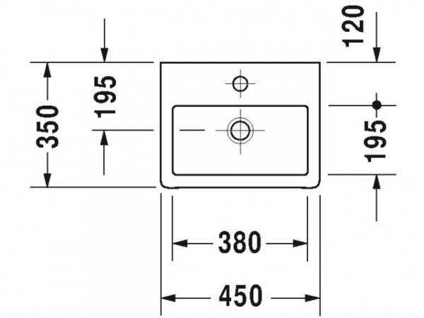 Duravit Fontein Toilet Vero voor Meubel zonder overloop Wit 450 mm