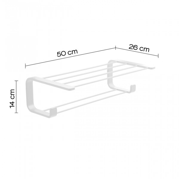 Gedy Handdoekenrek OUTLINE 6 rails, plank 500x260x140mm