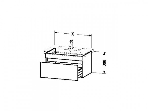 Duravit Wastafelmeubel DuraStyle voor 232065 448x580x398mm