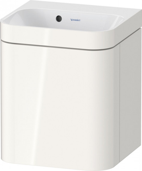 Ensemble Meuble Salle De Bain Duravit Happy D.2 Plus Lave-mains c-bonded, charnières gauche 400mm Blanc brillant HP4633N22220000