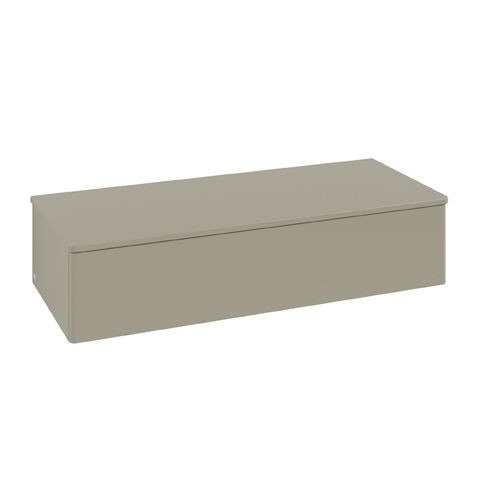 Wandmeubel Villeroy en Boch Antao 1 lade 1200x268x500mm Stone Grey Matt Lacquer/Warm Walnut