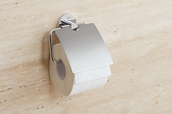 Porte Papier Toilette Villeroy et Boch Elements Tender avec couvercle Chromé TVA15101300061