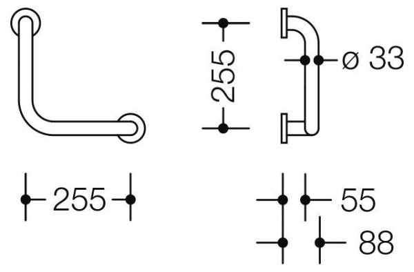 Hewi Badgreep Hoek Serie 801