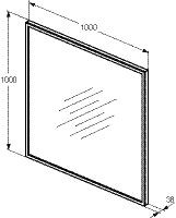 Ideal Standard Badkamerspiegel met Verlichting CONCA Vierkant